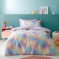 Iridescent Satin Reversible Duvet Cover and Pillowcase Set