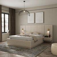 Oversized Ottoman Hotel Bed Frame, Boucle
