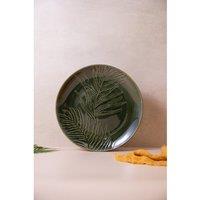 Mikasa Jardin Green Round Stoneware Serving Platter