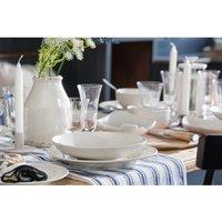 Mikasa Cranbourne Set of 4 White Stoneware Dinner Plates