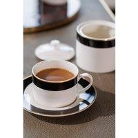 Mikasa Set of 2 Luxury Deco Clay Teacups & Saucers