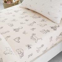 Disney Cats & Dogs 100% Cotton Fitted Sheet