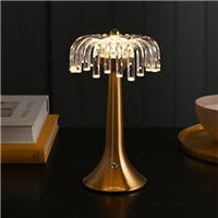 Hestia Bronze Base Crystal Trim Rechargeable Colour Changing LED Touch Table Lamp