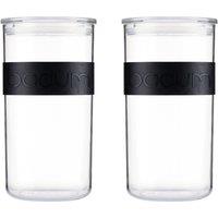 Bodum Presso Set of 2 Black Storage Jars