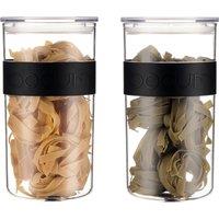 Bodum Presso Set of 2 Black Storage Jars