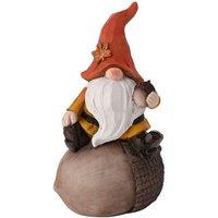 Autumn Gnome Sat on Acorn Ornament