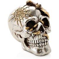 Skull with Bat Resin Ornament