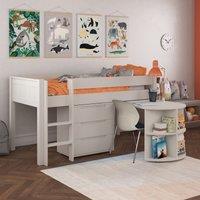 Stompa Classic Midsleeper With Pull Out Desk And 3 Drawer Chest