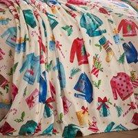 Catherine Lansfield Jolly Jumpers Fleece Throw Blanket 130cm x 170cm