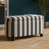 Nylah Woven Stripe Storage Ottoman