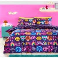 Neon Reversible Duvet Cover and Pillowcase Set