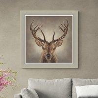 Deep In Thought Stag Framed Print