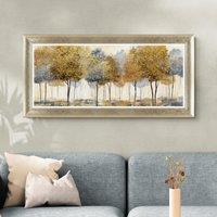 Golden Forest Panoramic Framed Print
