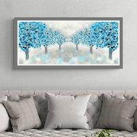 Blueberry Tree Panoramic Framed Print