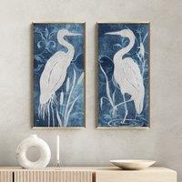 Set of 2 Elegant Egrets Framed Prints