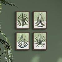 Set of 4 Verging Palm Framed Prints