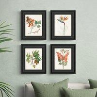 Set of 4 Botanical Tropics Framed Prints