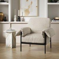 Kai Woven Fabric Pillow Arm Occasional Chair