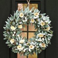 Artificial Sage Rose Wreath