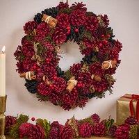 Artificial Spiced Cinnamon Wreath & Garland Set