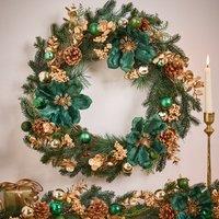 Velvet Bloom Wreath & Garland Set