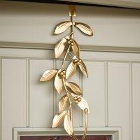 Golden Mistletoe Wreath Hanger