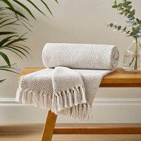 Jenson Herringbone Throw Blanket 235cm x 235cm