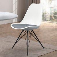 Fusion Living Soho White Plastic Dining Chair