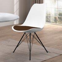 Fusion Living Soho White Plastic Dining Chair