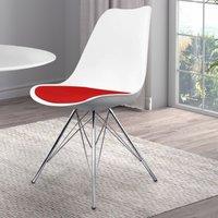 Fusion Living Soho White Plastic Dining Chair