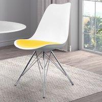 Fusion Living Soho White Plastic Dining Chair