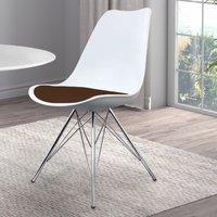 Fusion Living Soho White Plastic Dining Chair