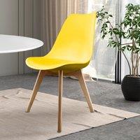 Fusion Living Soho Plastic Dining Chair with Squared Legs