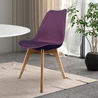 Fusion Living Soho Plastic Dining Chair with Squared Legs