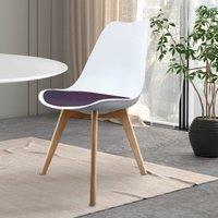 Fusion Living Soho White Plastic Dining Chair with Squared Legs