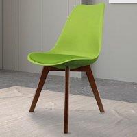 Fusion Living Soho Plastic Dining Chair with Squared Legs