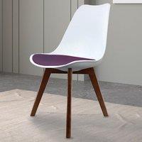 Fusion Living Soho White Plastic Dining Chair with Squared Legs