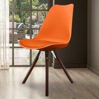 Fusion Living Soho Plastic Dining Chair with Pyramid Legs