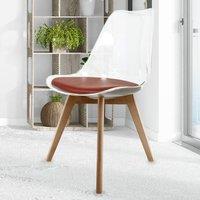 Fusion Living Soho Clear Plastic Dining Chair with Squared Legs