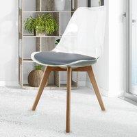 Fusion Living Soho Clear Plastic Dining Chair with Squared Legs