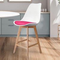 Fusion Living Soho White Plastic Bar Stool