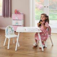 Liberty House Kids Unicorn Table And Two Chair Set