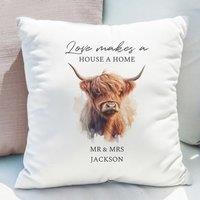 Personalised Highland Cow Cushion
