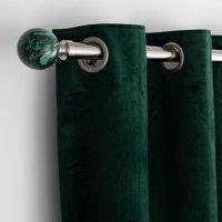 Malachite Ball Extendable Metal Eyelet Curtain Pole