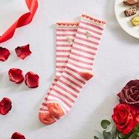 Pink Stripe & Heart Socks