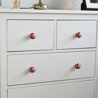 Pack of 6 Nicola Spring Spotted Round Door Knobs