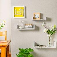 Set of 3 Harbour Housewares Half Box Shelves