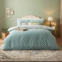 Riviera Krissa Block 144 Thread Reversible Duvet Cover & Pillowcase Set