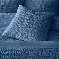Catherine Lansfield Lennon Stripe Seersucker Square Cushion
