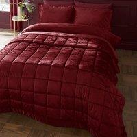 Catherine Lansfield Kingsley Matt Velvet Quilted Bedspread